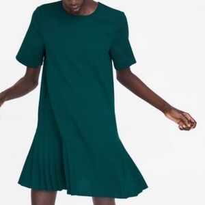 ZARA Pleat Shift Dress